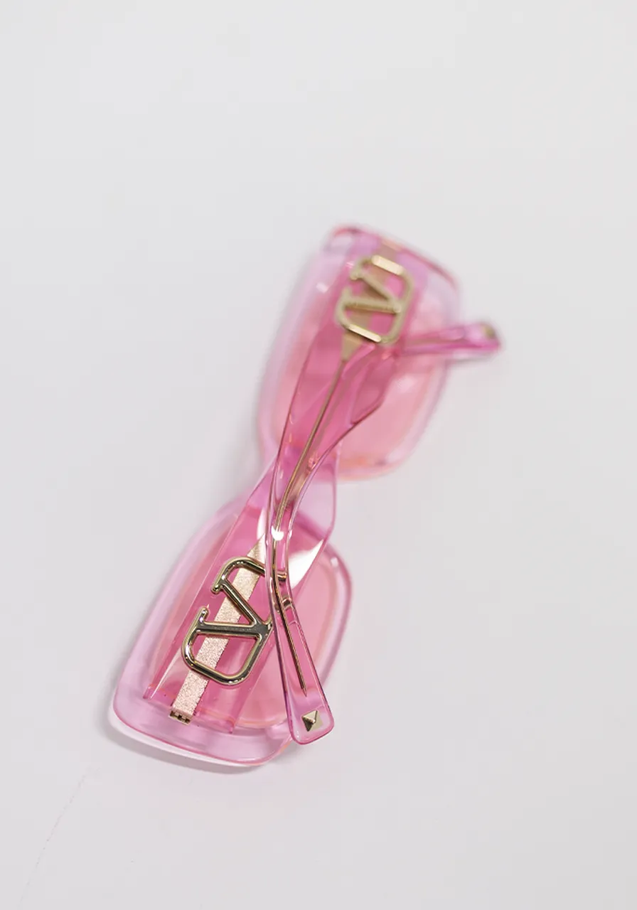 Óculos de Sol Valentino Pink Transparent VLogo