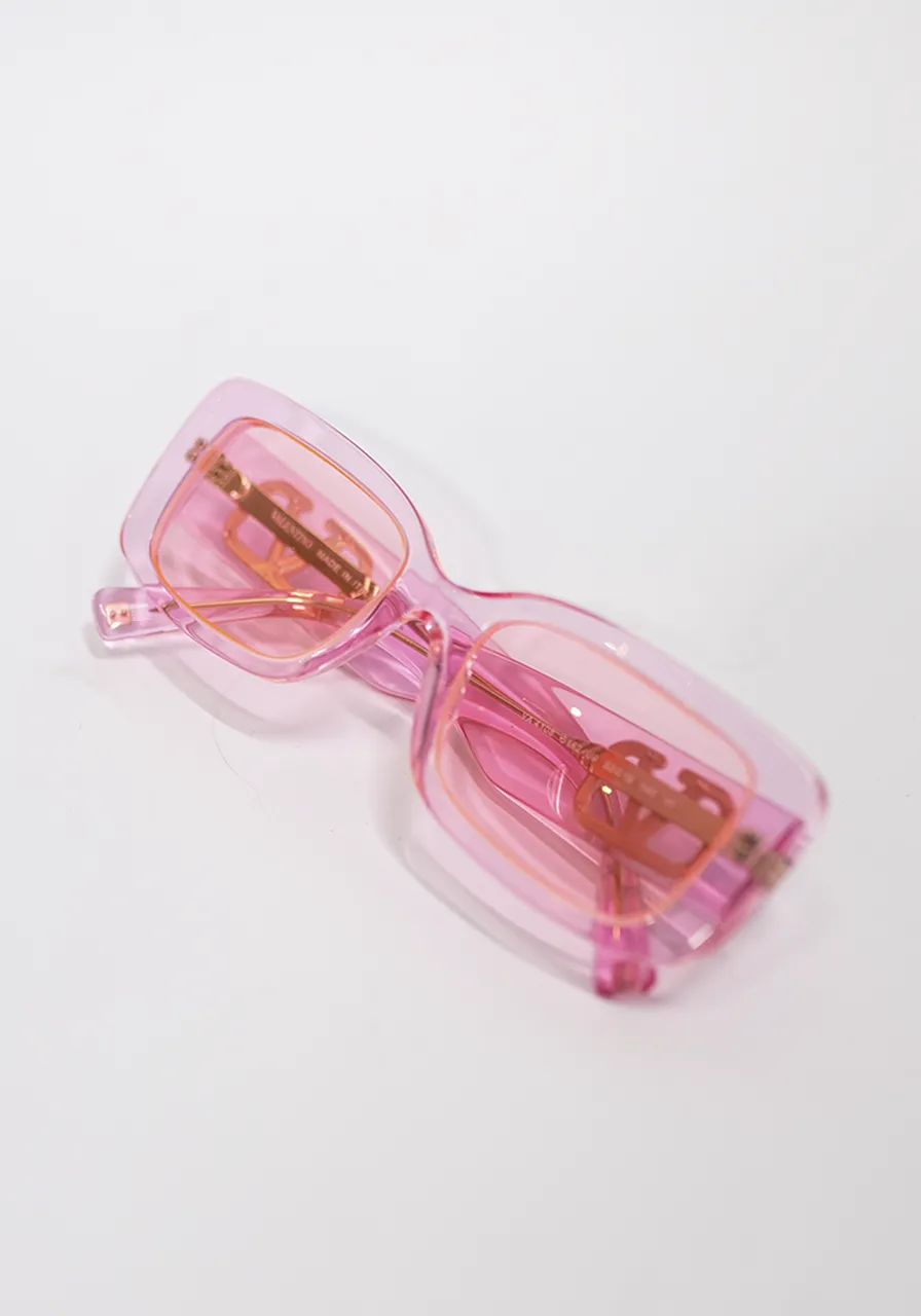 Óculos de Sol Valentino Pink Transparent VLogo