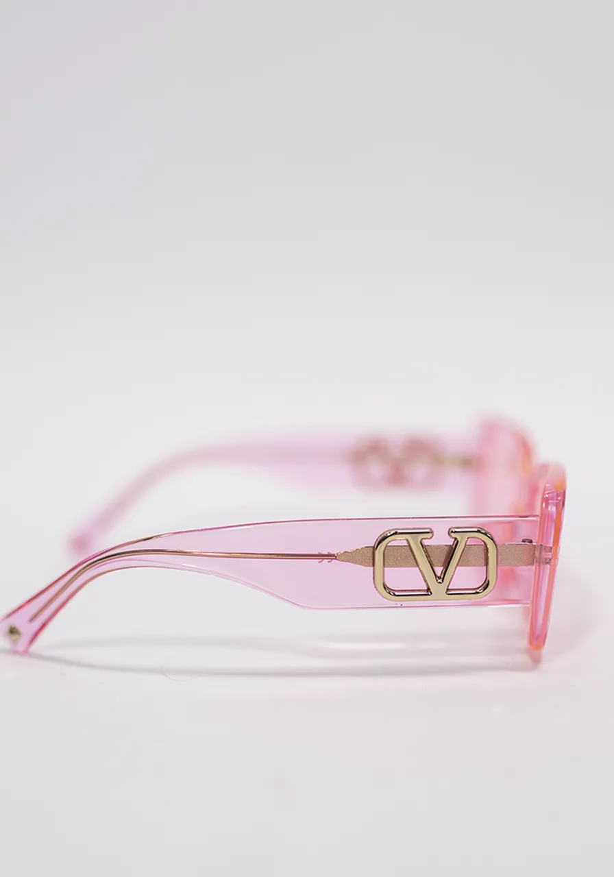Óculos de Sol Valentino Pink Transparent VLogo