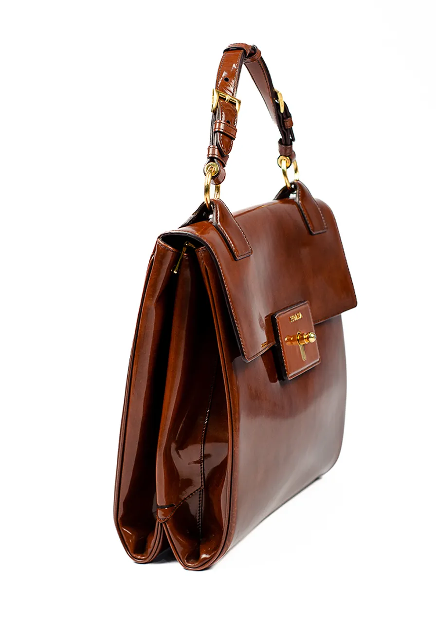 Prada Spazzolato Top Handle