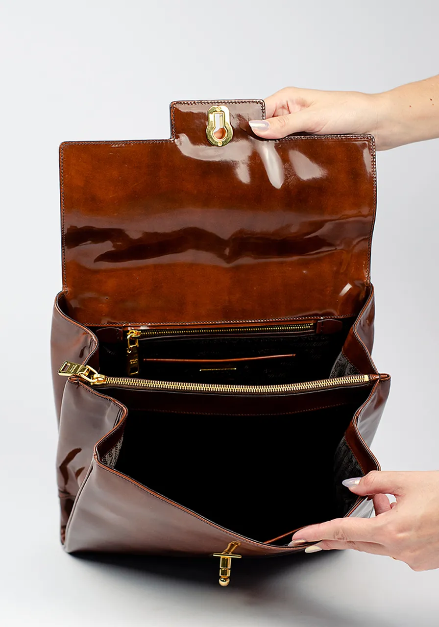 Prada Spazzolato Top Handle