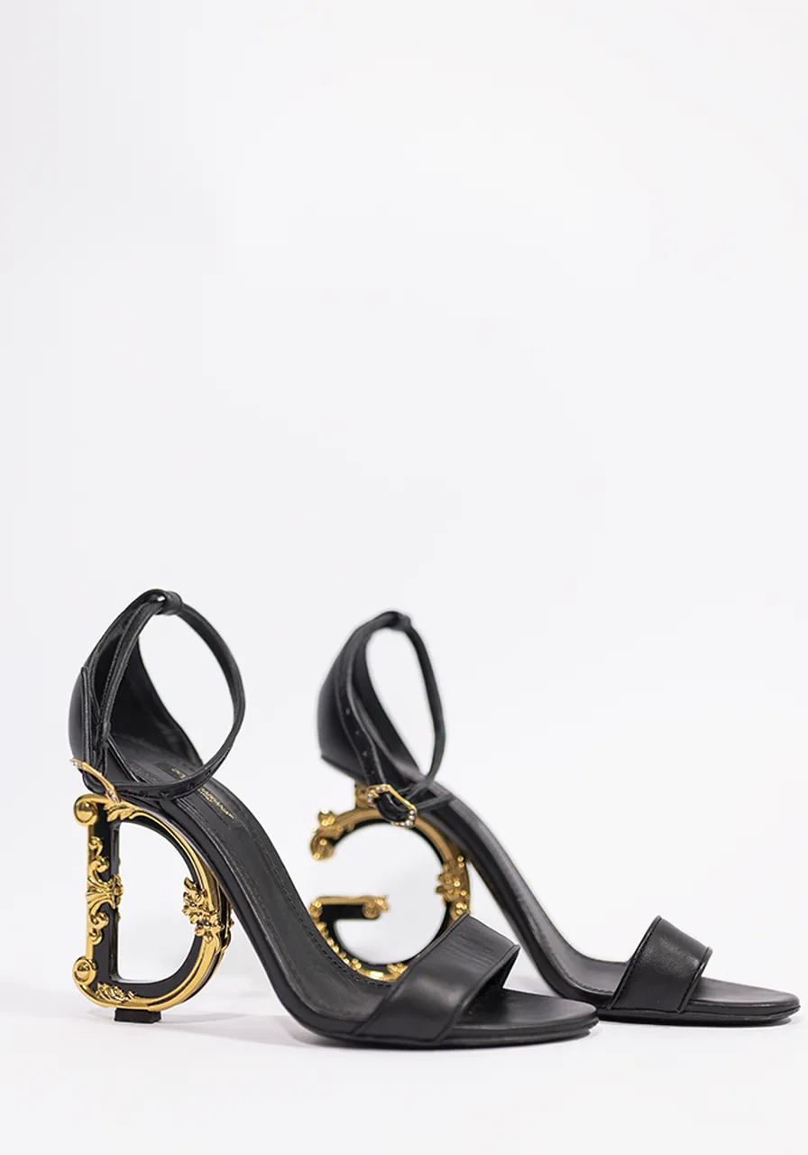 Sandália Dolce & Gabbana Keira Com Logo Barroco 
