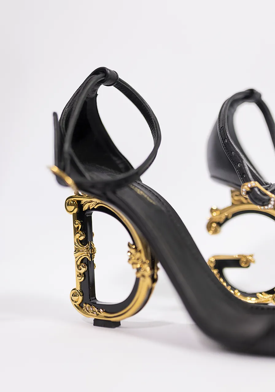 Sandália Dolce & Gabbana Keira Com Logo Barroco 