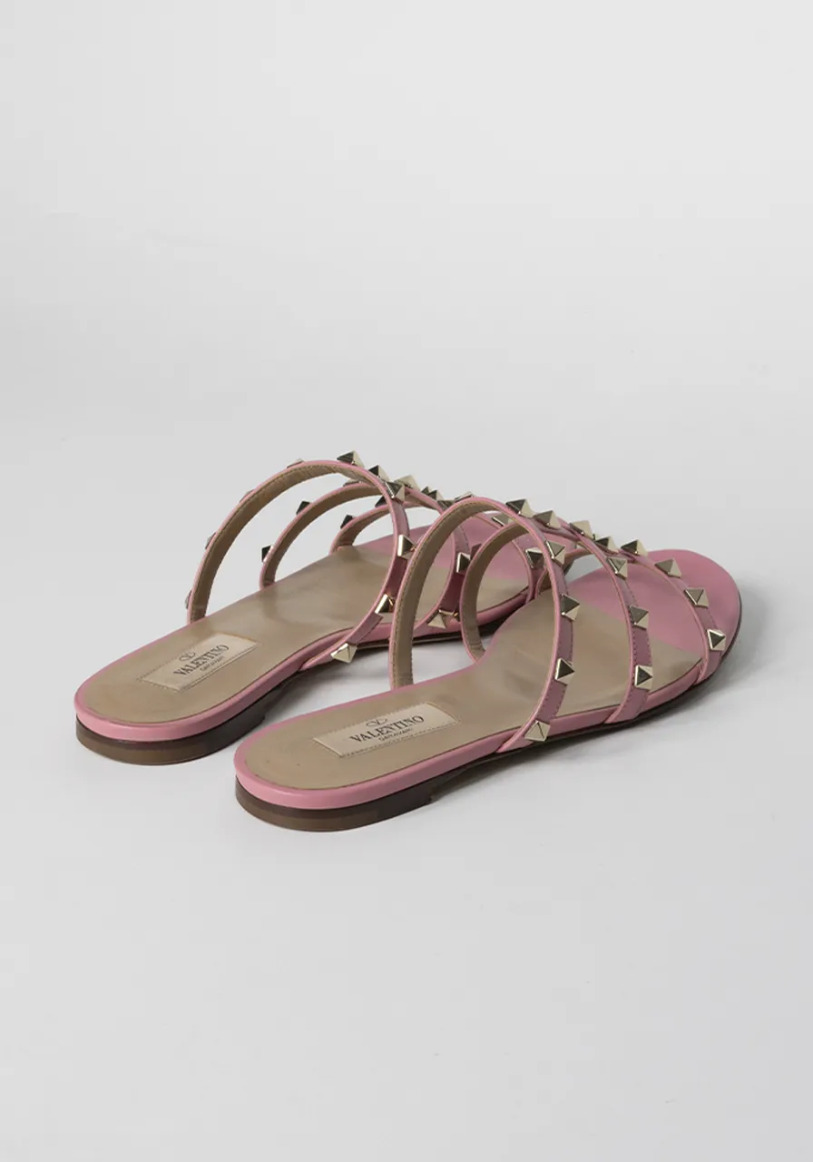 Sandalia Flat Valentino Rockstud 