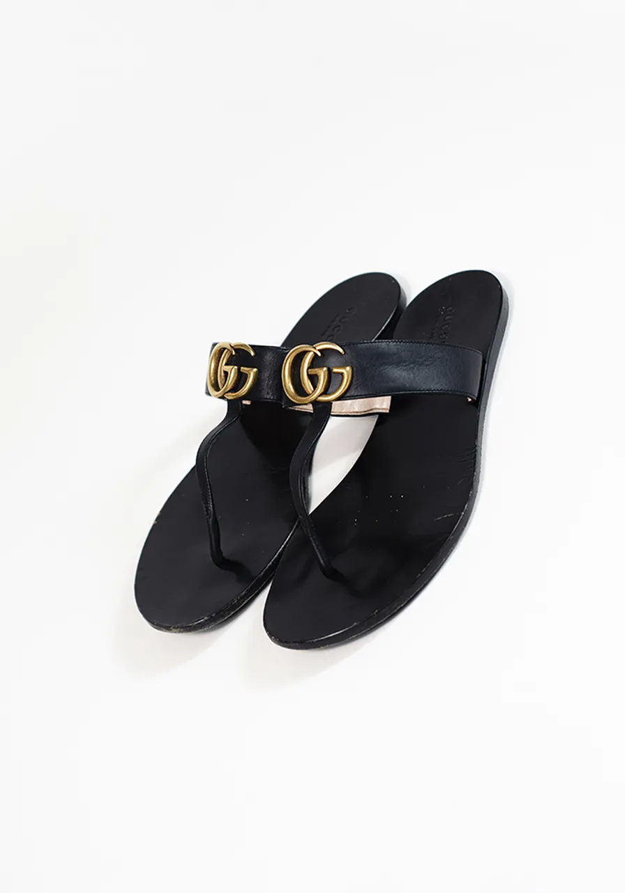 Sandália Gucci GG Preta 