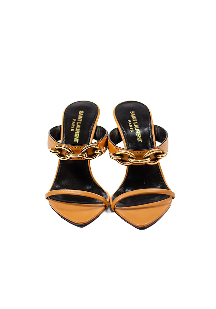 Sandália Saint Laurent Gippy Chain Toe-Ring 