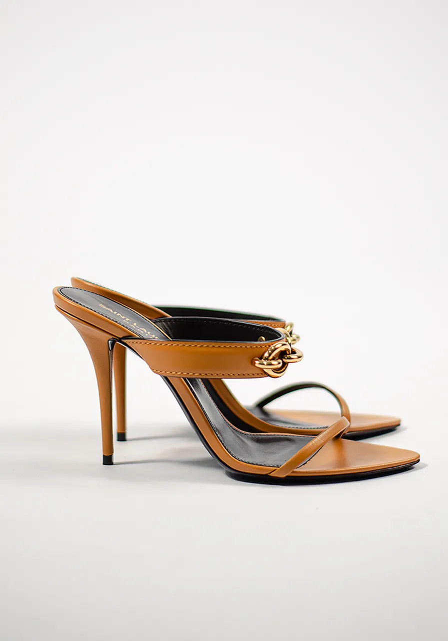 Sandália Saint Laurent Gippy Chain Toe-Ring 