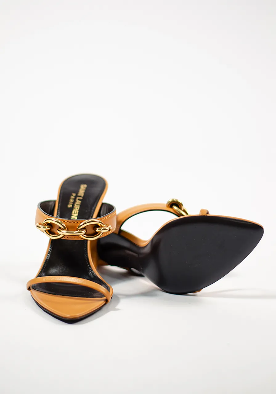 Sandália Saint Laurent Gippy Chain Toe-Ring 