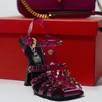Sandália Versace Lauren Com Cristal - imagem 2
