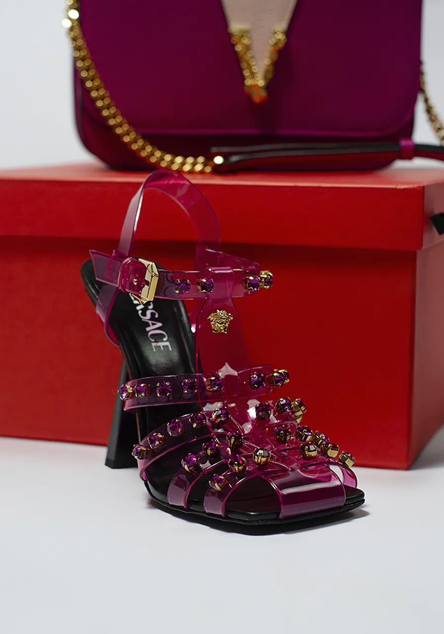 Sandália Versace Lauren Com Cristal