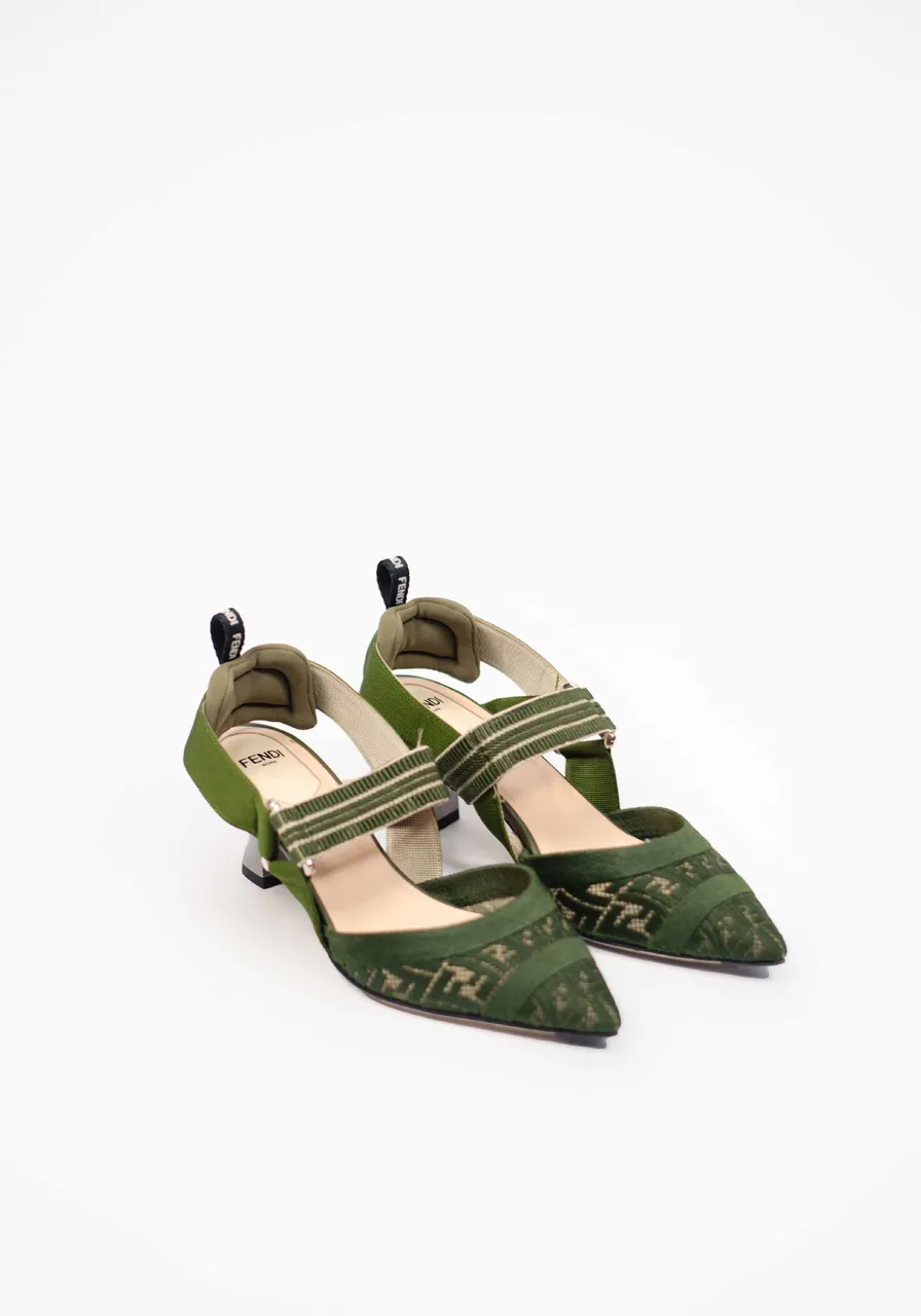 Sapato Fendi Multicolor Green 