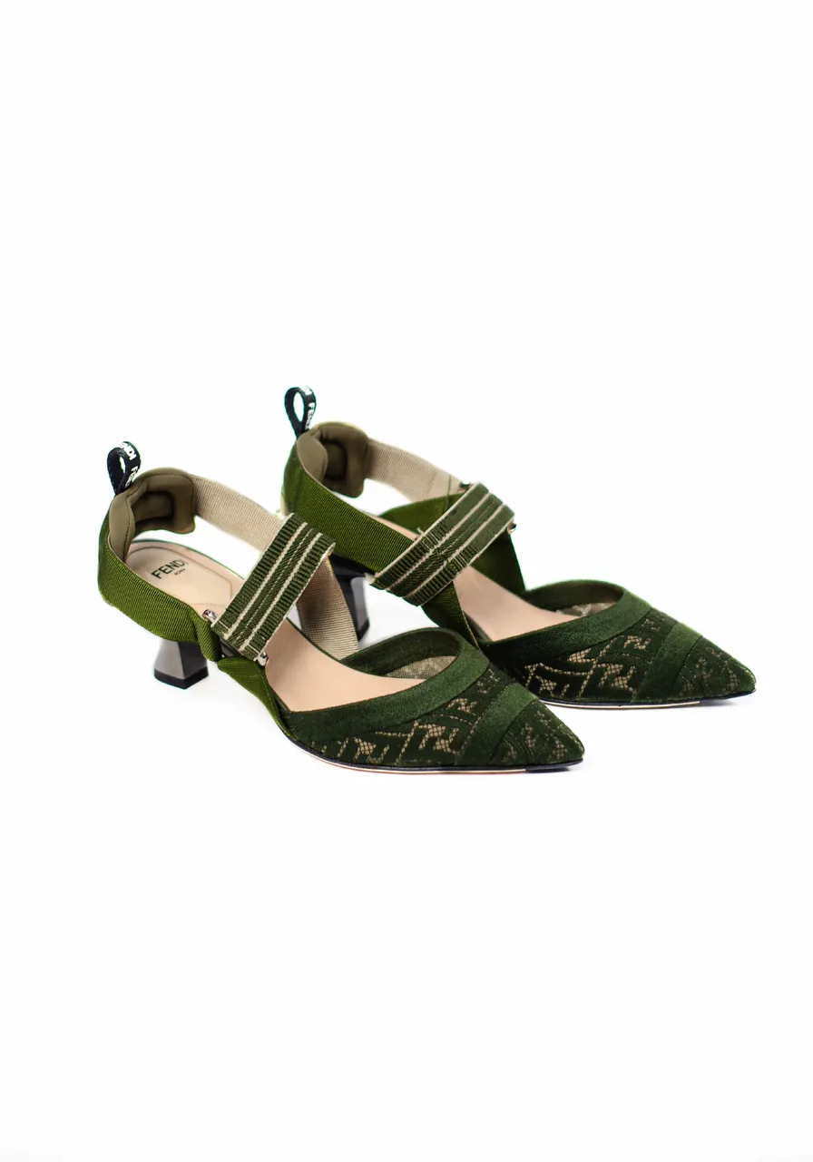 Sapato Fendi Multicolor Green 