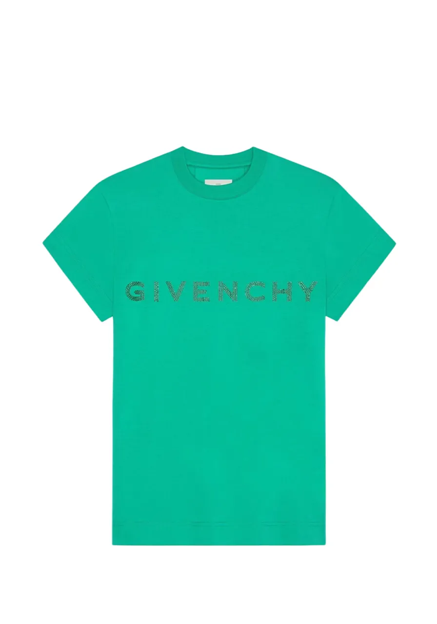 T-shirt Givenchy Rhinestone Logo