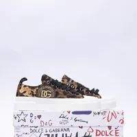 Tênis Dolce & Gabbana Com Cadarço e Estampa de Leopardo   - imagem 4