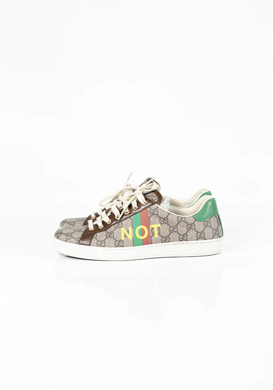 Tenis Gucci Mens Fake/Not Print Ace Sneakers 