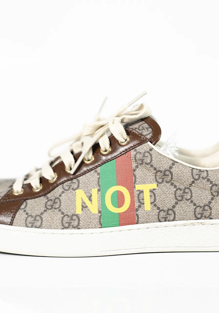 Tenis Gucci Mens Fake/Not Print Ace Sneakers 