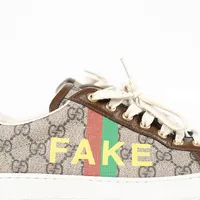 Tenis Gucci Mens Fake/Not Print Ace Sneakers  - imagem 5