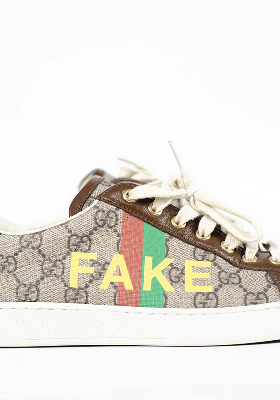 Tenis Gucci Mens Fake/Not Print Ace Sneakers 