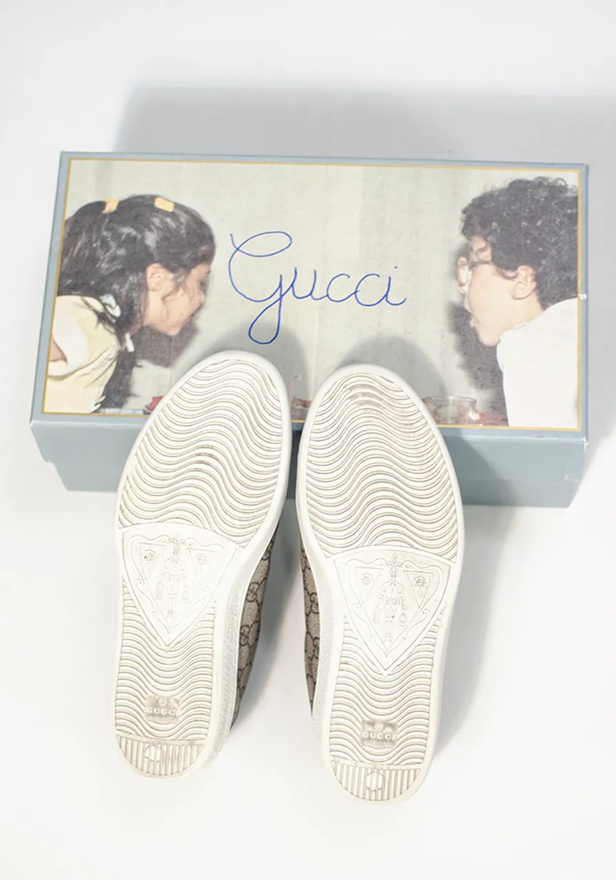 Tenis Gucci Mens Fake/Not Print Ace Sneakers 