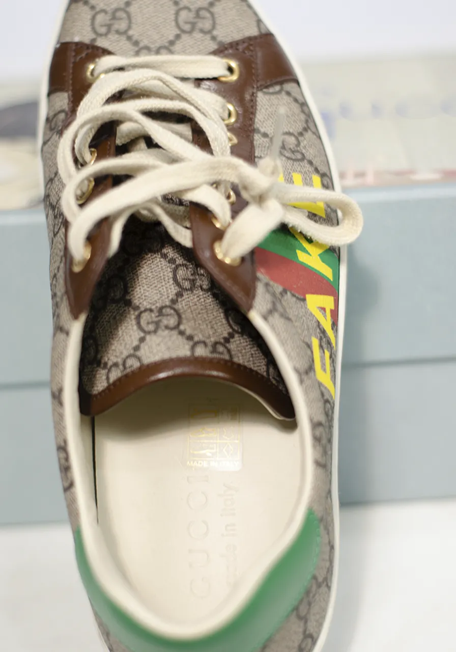 Tenis Gucci Mens Fake/Not Print Ace Sneakers 