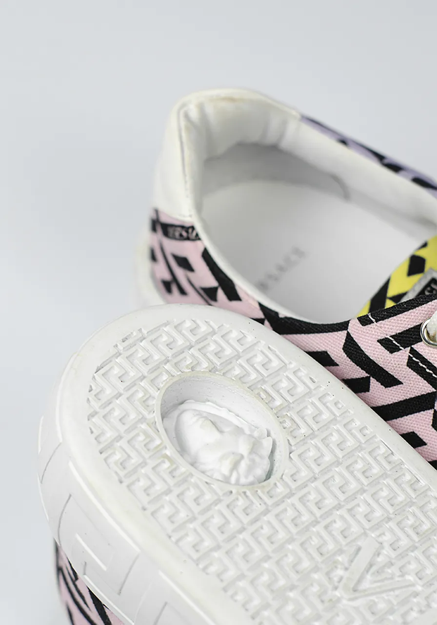 Tênis Versace Greca Multi Lace Up Low 