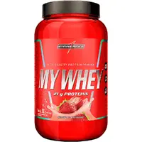 MY WHEY PO 900G MORANGO - imagem 1