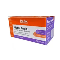 ALCOOL SWAB C/100 UNDS MEDIX - imagem 1