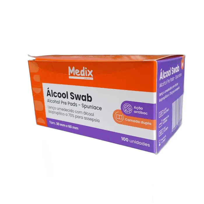 ALCOOL SWAB C/100 UNDS MEDIX