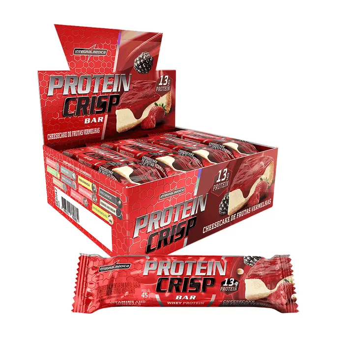 PROTEIN CRISP 12X45G CHEESECAKE FRUTAS VERMELHAS