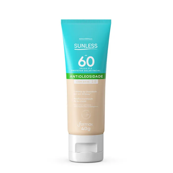 SUNLESS FACIAL C/BASE BEGE CLARO 60G FPS FARMAX