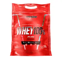 WHEY 100% MORANGO REFIL 900G INTEGRALMEDICA - imagem 1
