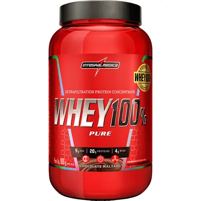 WHEY 100% CHOCOLATE MALTADO 900G INTEGRALMEDICA