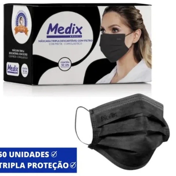 Mascara Tripla Descartável C/50 unidades Medix