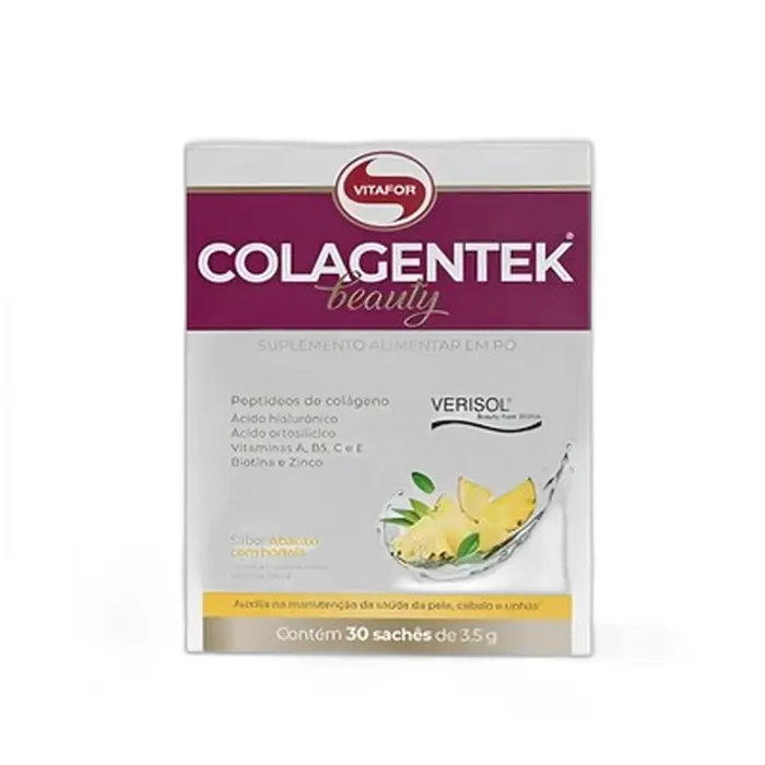 COLAGENTEK BEAUTY 30 SACHES 3,5G ABACAXI COM HORTELÃ