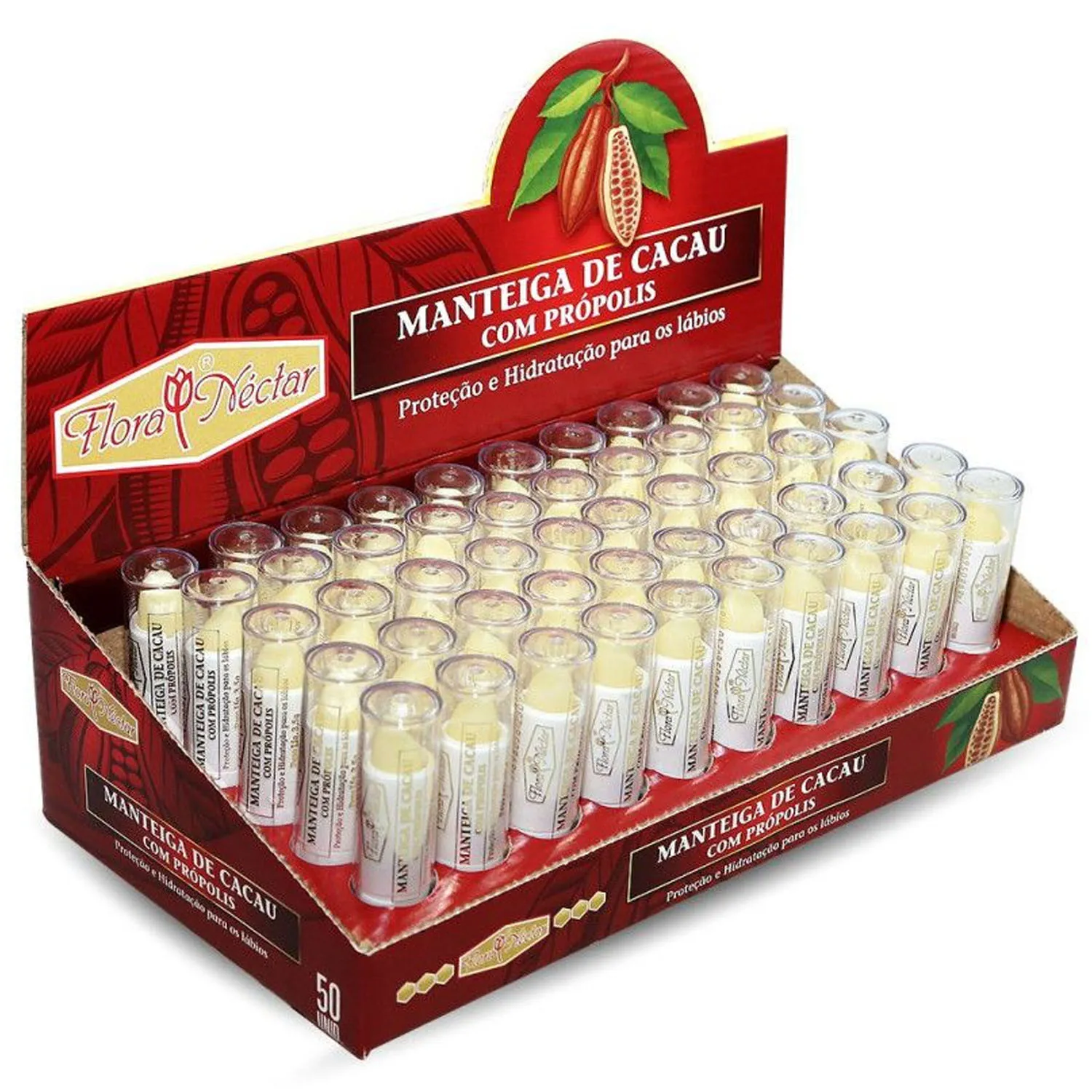 MANTEIGA CACAU BATON C/50X3,5G C/PROPOLIS FLORA NECTAR