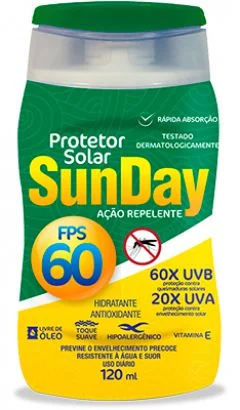 SUNDAY FPS 60 C/REPELENTE 120ML NUTRIEX