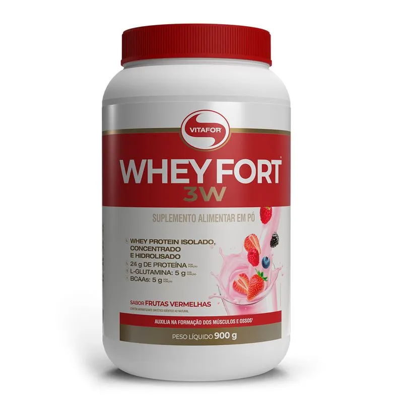 WHEYFORT 3W FRUTAS VERMELHAS 900G
