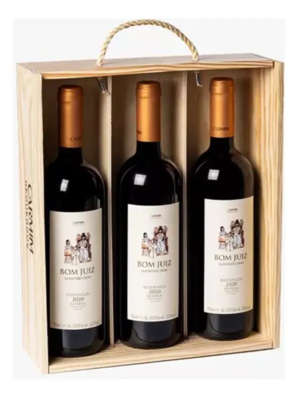 3 Unidades Vinho Bom Juiz - 750ml + CX Mad - Vinho Português
