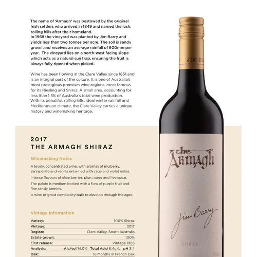 Jim Barry The Armagh Shiraz 2017