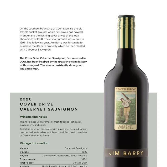 Jim Barry Cover Drive Cabernet Sauvignon 2020