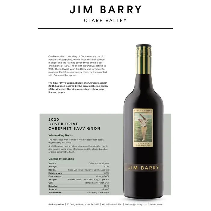 Jim Barry Cover Drive Cabernet Sauvignon 2020