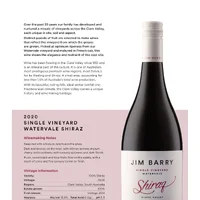 Jim Barry Single Vineyard Watervale Shiraz 2019 - imagem 1