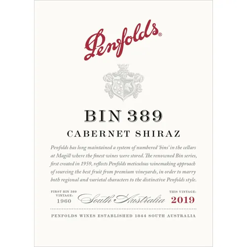 Penfolds Bin 389 Cabernet - Shiraz  2019  
