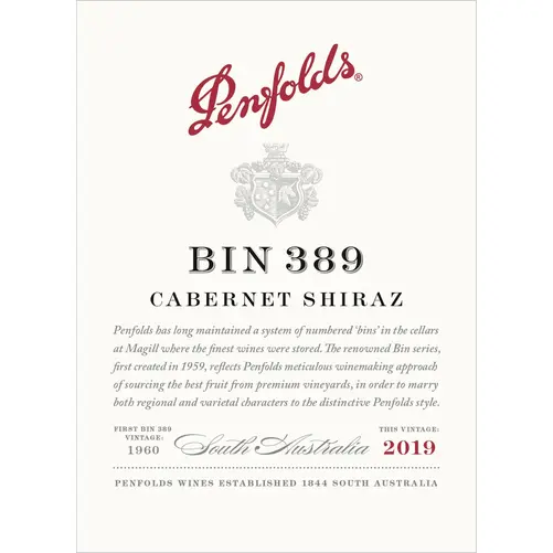 Penfolds Bin 389 Cabernet - Shiraz  2019  