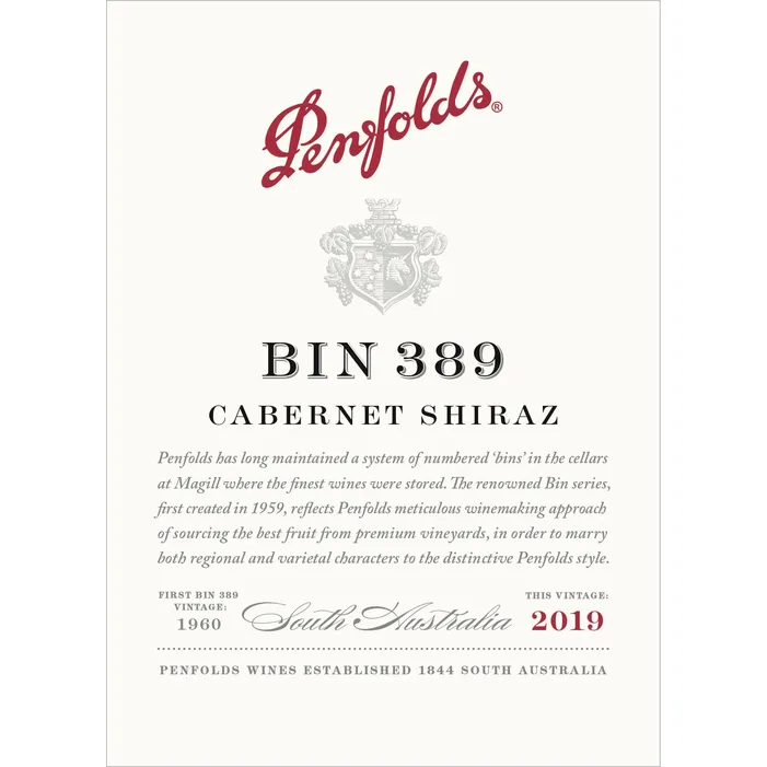 Penfolds Bin 389 Cabernet - Shiraz  2019  
