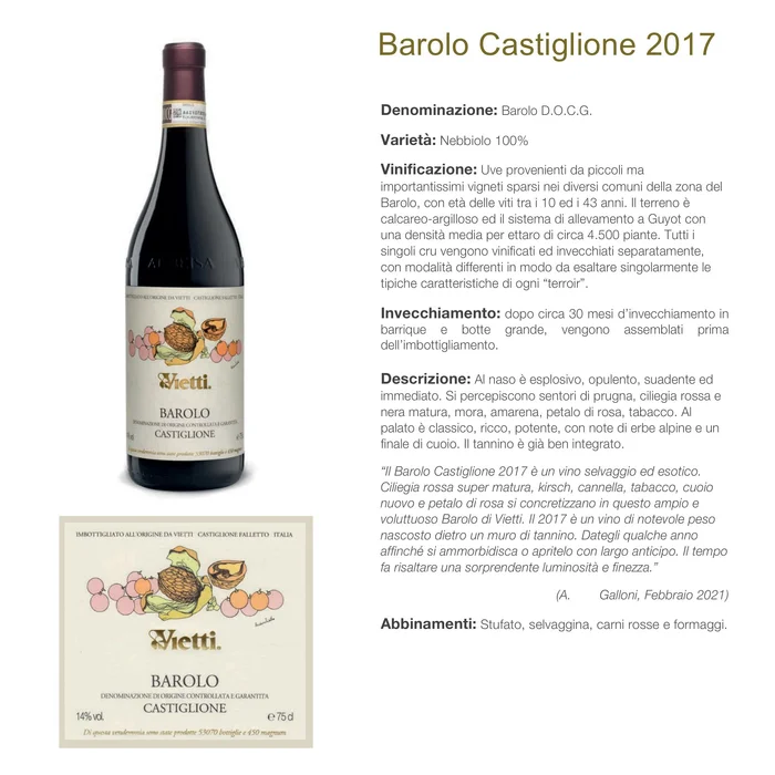Barolo D.O.C.G "Castiglione" 2017 Vietti