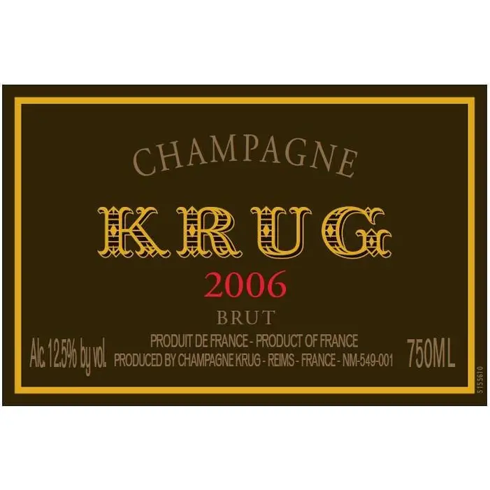 Champagne Krug Vintage 2006 Brut  