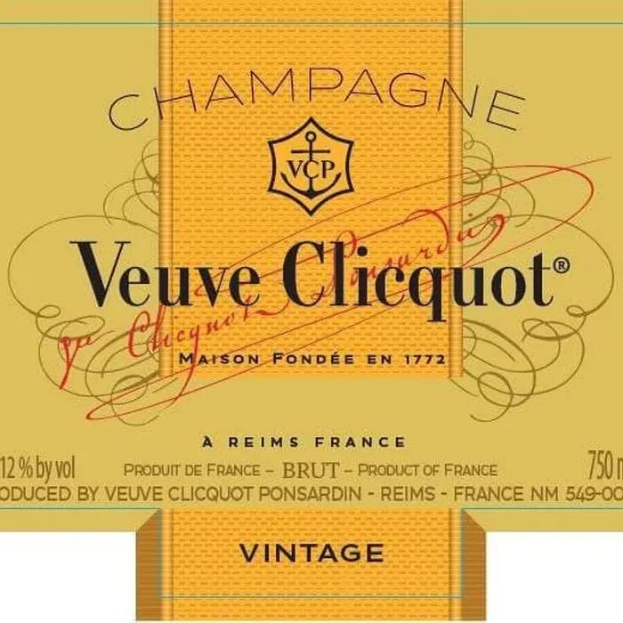 Champagne Veuve Clicquot Ponsardin Vintage Brut 2012 