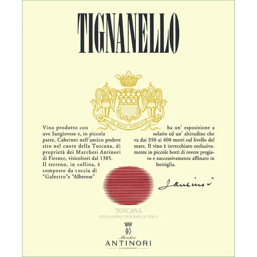 Marchesi Antinori Tignanello Toscana IGT 2019