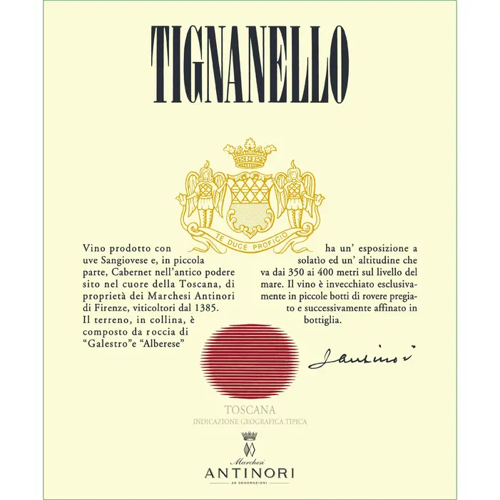 Marchesi Antinori Tignanello Toscana IGT 2019